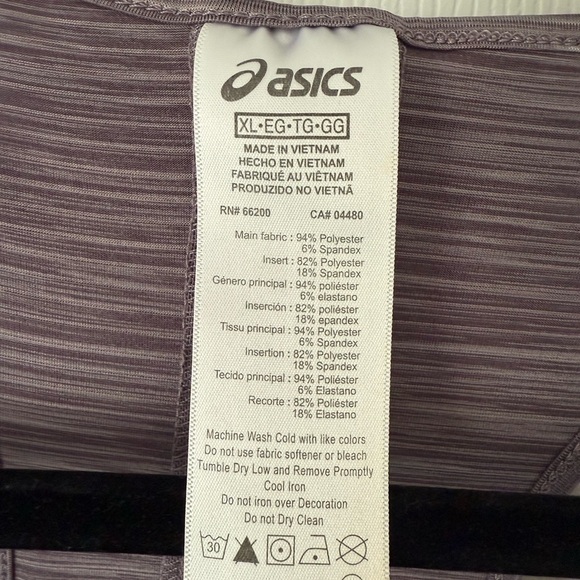 ASICS Women’s XL Loose Tank Top Workout Purple Gray - Picture 3 of 3